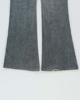 Vintage Y2K 00s Brappers Women's Low Rise Flap Pocket Japanese Denim Flared Jeans - W32 L32