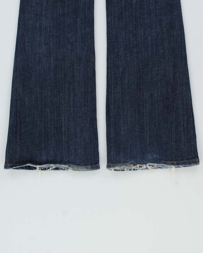 Vintage Y2K 00s &amp; By P&amp;D Women's Low Rise Embellished Japanese Denim Flared Jeans - W28 L32