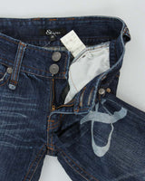 Vintage Y2K 00s &amp; By P&amp;D Women's Low Rise Embellished Japanese Denim Flared Jeans - W28 L32