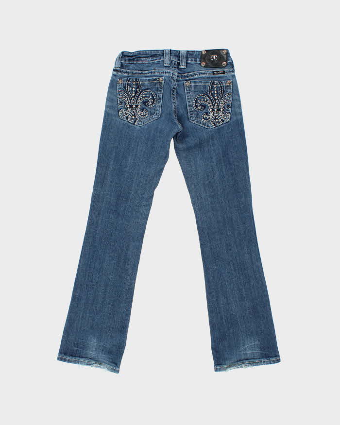 Vintage Y2K 00s Miss Me Women's Low Rise Embellished Bootcut Jeans - W27 L31