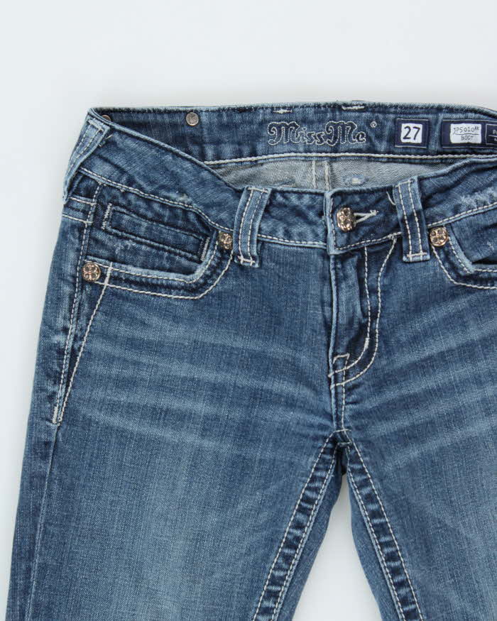 Vintage Y2K 00s Miss Me Women's Low Rise Embellished Bootcut Jeans - W27 L31