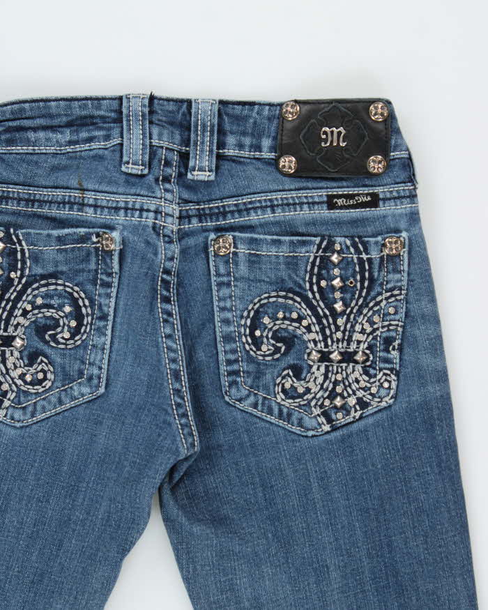 Vintage Y2K 00s Miss Me Women's Low Rise Embellished Bootcut Jeans - W27 L31