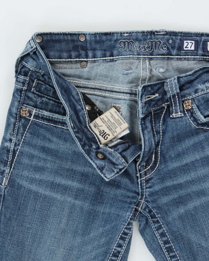 Vintage Y2K 00s Miss Me Women's Low Rise Embellished Bootcut Jeans - W27 L31