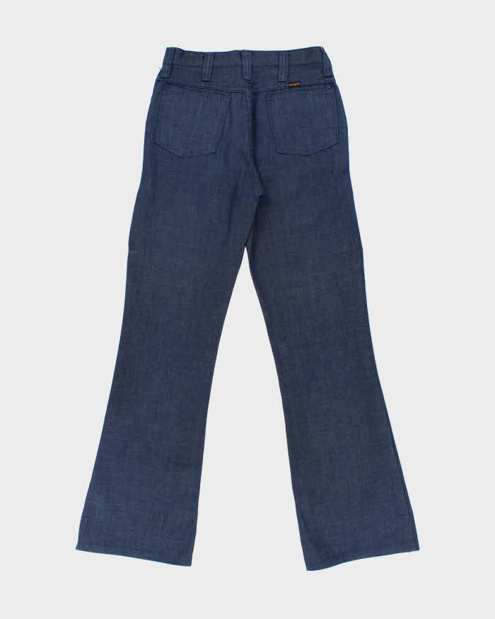 Vintage 1970s Wrangler Made In USA Women's High Waisted Bell Bottom Flared Lightweight Denim Jeans - W27 L32