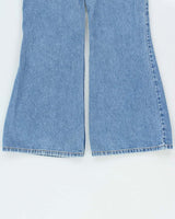 Vintage 1998 Levi's White Tab Batwing Women's High Waisted Denim Flared Jeans - W26 L30