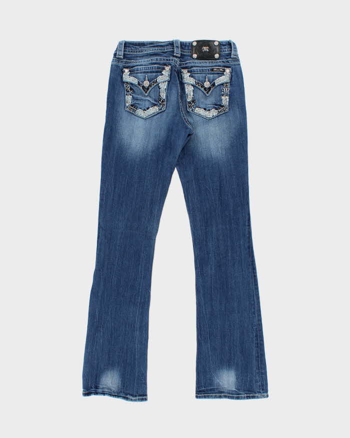 Vintage Y2k 2000s Miss Me Embroidered Rhinestone Bootcut Jeans - W30 L33