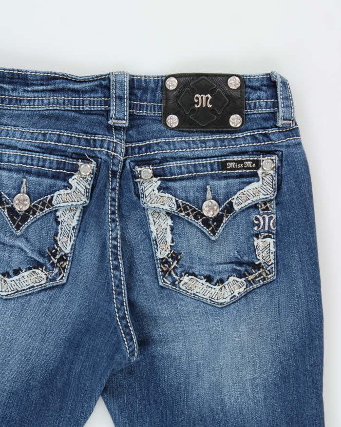 Vintage Y2k 2000s Miss Me Embroidered Rhinestone Bootcut Jeans - W30 L33