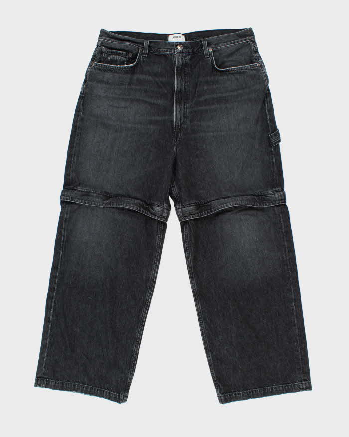 Agolde Women's 'Risha Zip Utility' 2-in-1 Detachable Ultra Wide Leg Denim Jeans - W36 L30