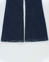 Vintage Y2K 00s True Religion Women's Heidi Made In USA Low Rise Distressed Flared Jeans - W36 L34