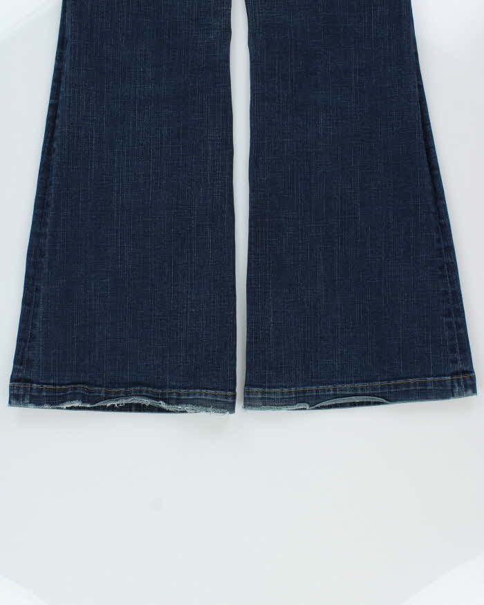Vintage Y2K 00s True Religion Women's Heidi Made In USA Low Rise Distressed Flared Jeans - W36 L34