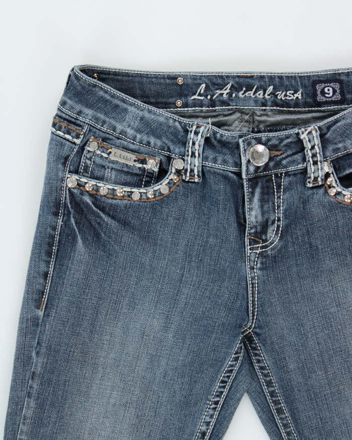 VIntage Y2k 2000s LA Idol USA Rhinestone Bootcut Jeans - W31 L32