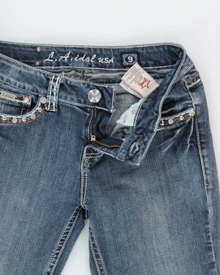 VIntage Y2k 2000s LA Idol USA Rhinestone Bootcut Jeans - W31 L32