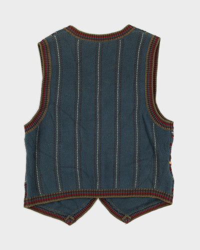 Vintage 90s Liz Wear Sleeveless Knit Cardigan - M