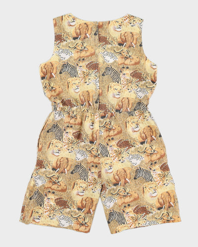 Handmade Animal Print Jumpsuit - M