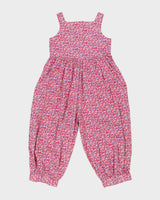 Vintage 90s Laura Ashley Pink Sleeveless Floral Jumpsuit - M