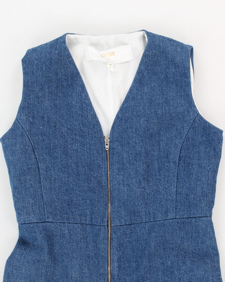 Maje Women's Sleeveless Denim Jumpsuit - S