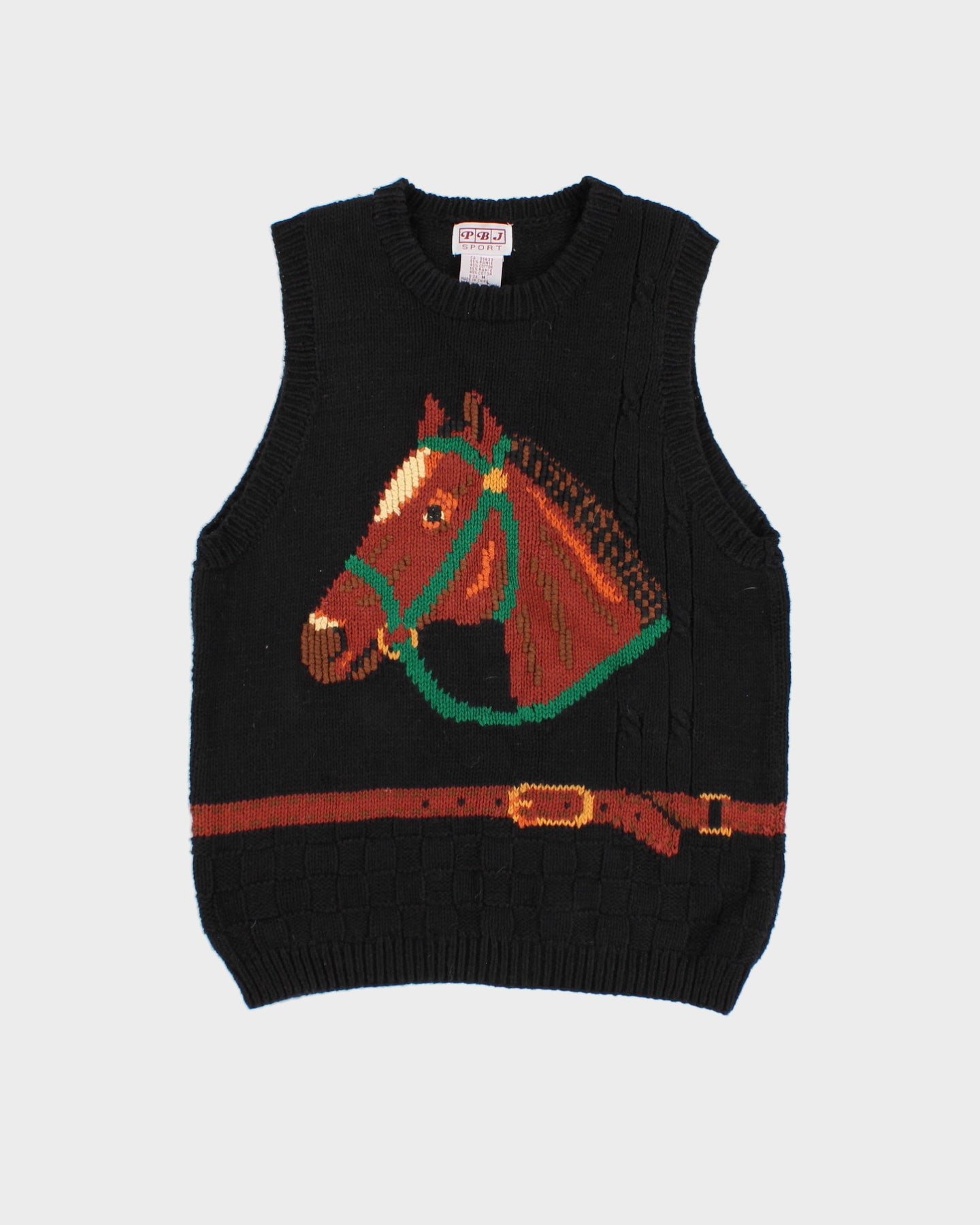 Vintage Horse Knit Sweater Vest - S