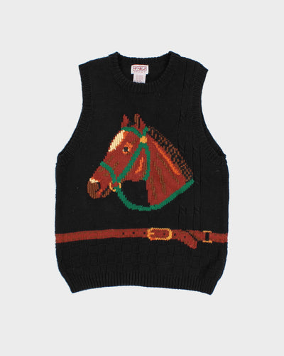 Vintage Horse Knit Sweater Vest - S