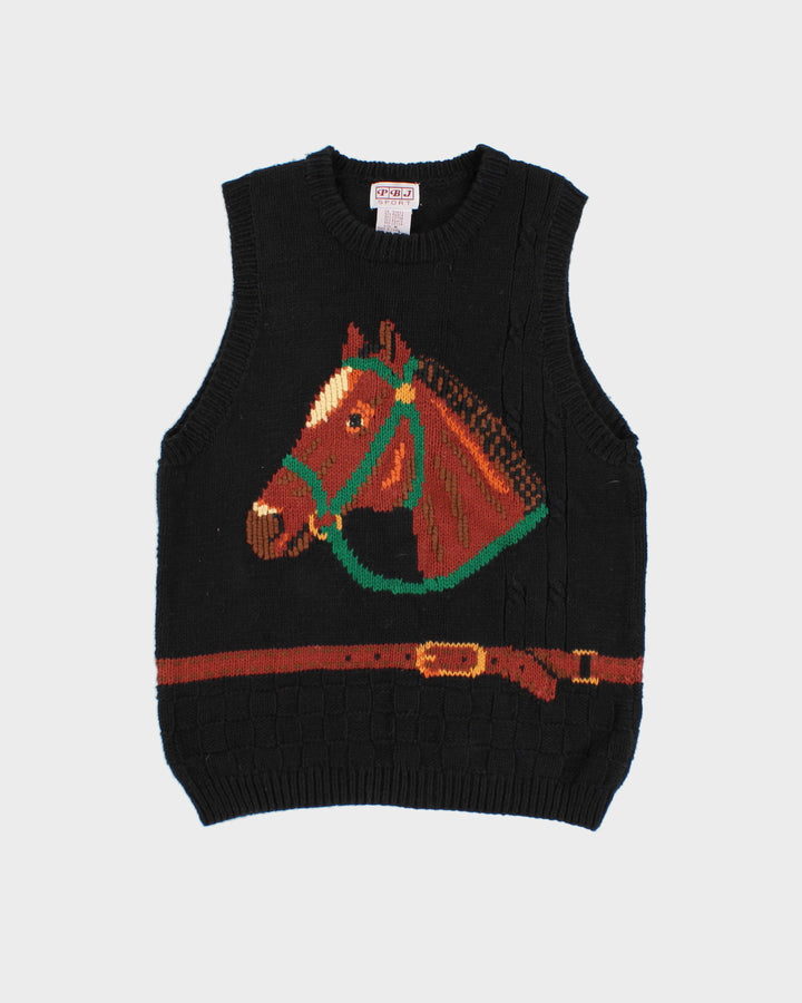 Vintage Horse Knit Sweater Vest - S