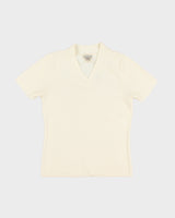 Cream Short Sleeved Knitted Top - S