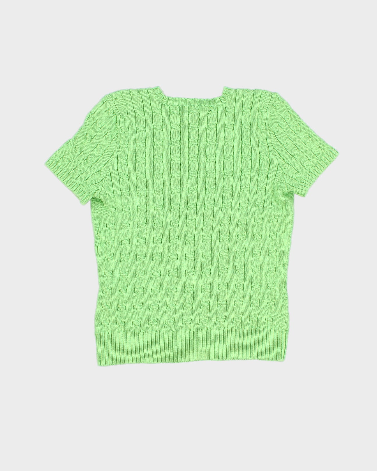 Green Ralph Lauren Short Sleeved Jumper - S