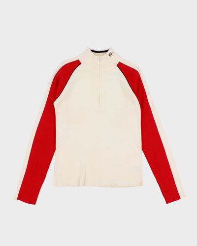Womens White and Red Ralph Lauren Jumper - L