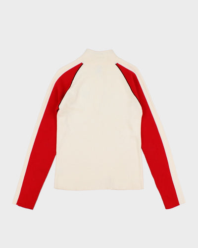 Womens White and Red Ralph Lauren Jumper - L