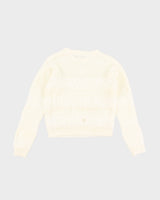 Womens White DKNY Fuzzy Jumper - L