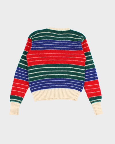 Womens Red Green and Blue Ralph Lauren Wool Jumper - S