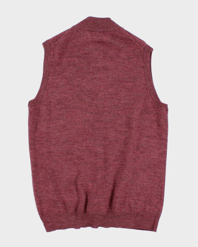 Womens Purple Knit Button Up Cardigan Vest - M