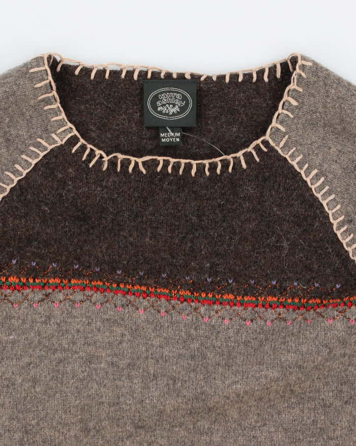 Womens 1990s Laura Ashley Patchwork Jumper - M