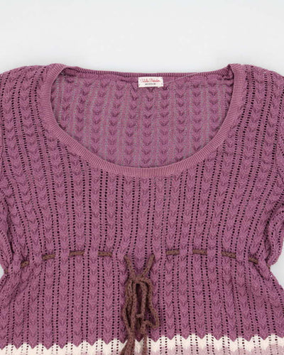 Vintage Talula Babatan Purple Knit Lightweight Jumper - M