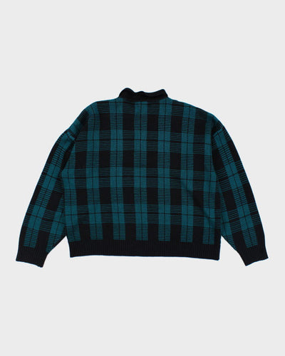 Vintage Quarter Button Jumper - XL