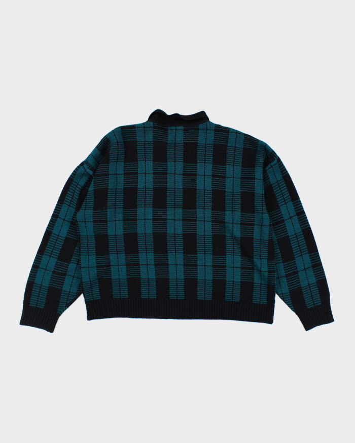 Vintage Quarter Button Jumper - XL
