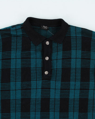 Vintage Quarter Button Jumper - XL