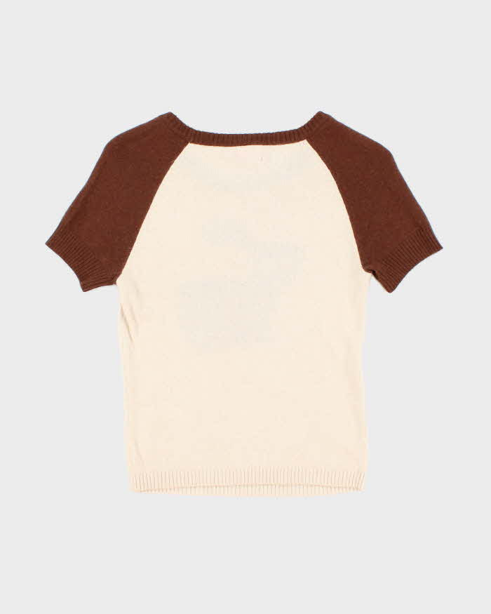 Abercrombie Lightweight "Merde" Print T-Shirt Knit Jumper - M