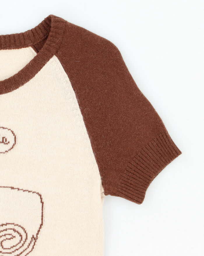 Abercrombie Lightweight "Merde" Print T-Shirt Knit Jumper - M