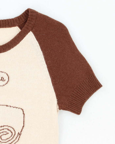 Abercrombie Lightweight "Merde" Print T-Shirt Knit Jumper - M