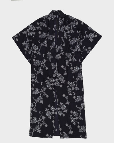 Vintage Abstract Floral Kimono Robe - L