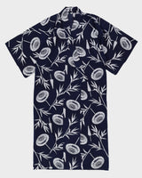 Vintage Navy &amp; White Printed Kimono - M