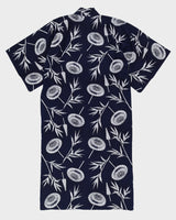 Vintage Navy &amp; White Printed Kimono - M