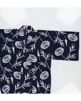 Vintage Navy &amp; White Printed Kimono - M
