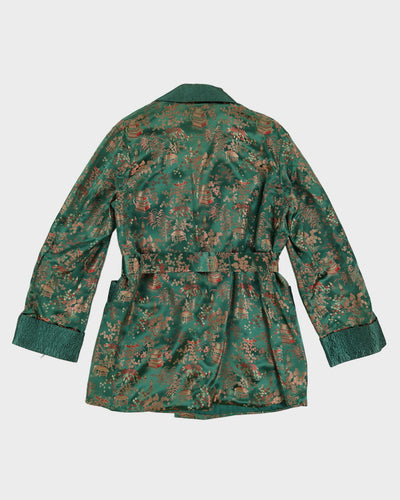 Vintage 90s Oriental Brand Green Kimono Robe - M
