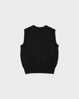 Vintage 1990s Burberry Pure New Wool Made In Scotland Logo Knit Sweater Vest - S