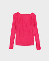 Vintage Y2K 2000s Belldini Ribbed Sparkly Knit Long Sleeve Jumper - S