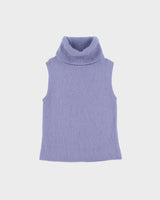 Vintage 1990s Dynamite Angora &amp; Wool Blend Roll Neck Sleeveless Jumper - M