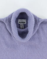 Vintage 1990s Dynamite Angora &amp; Wool Blend Roll Neck Sleeveless Jumper - M