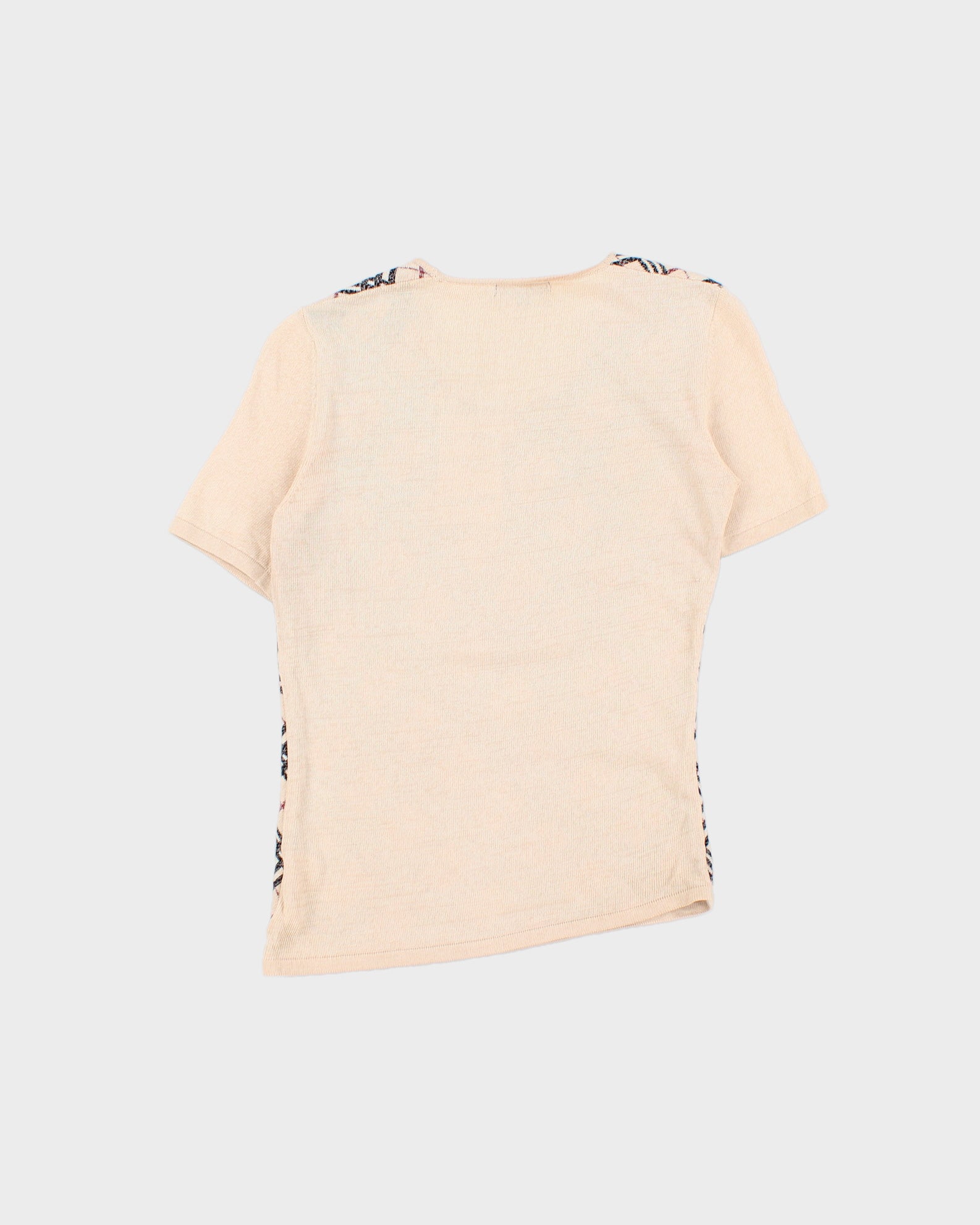 Vintage 2000s Burberry Nova Check Short Sleeve Jumper - S
