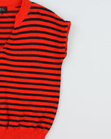 Vintage A.P.C Striped Knit Sleeveless Jumper - L