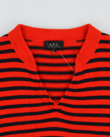 Vintage A.P.C Striped Knit Sleeveless Jumper - L